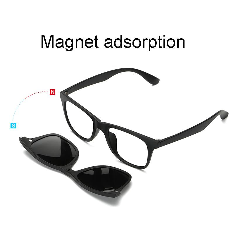 5 i 1 magnetiska solglasögon med utbytbara linser