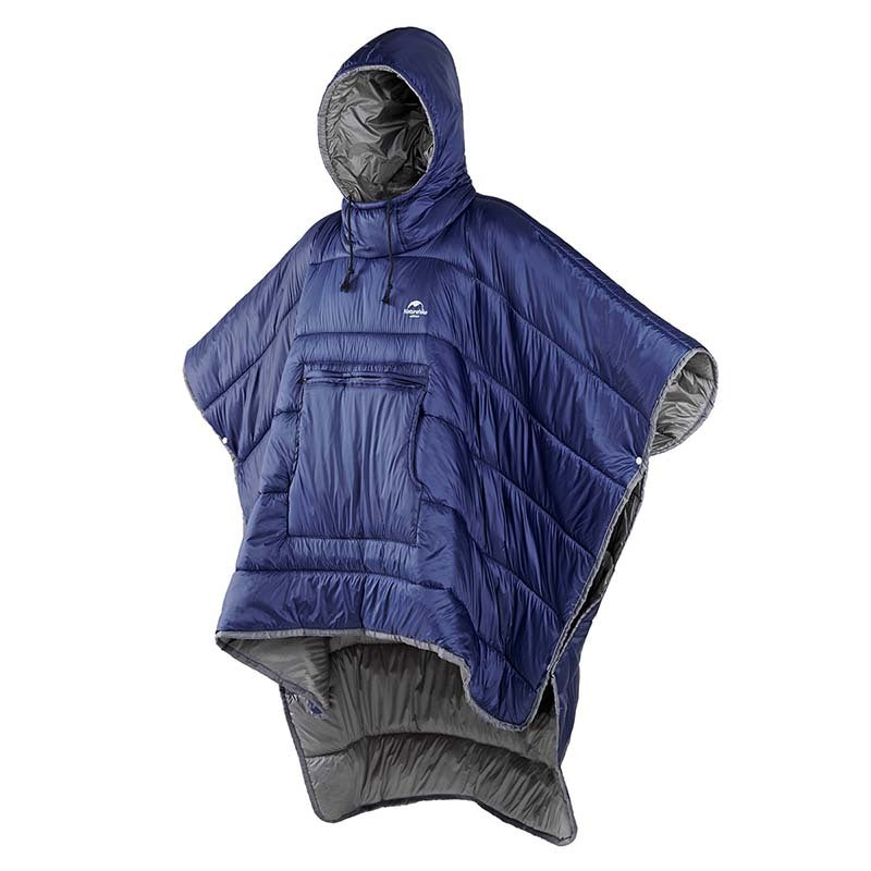 Ultralight Warm and Cozy Cloak Sleeping Pad Poncho , Blue - Outdoor Plex