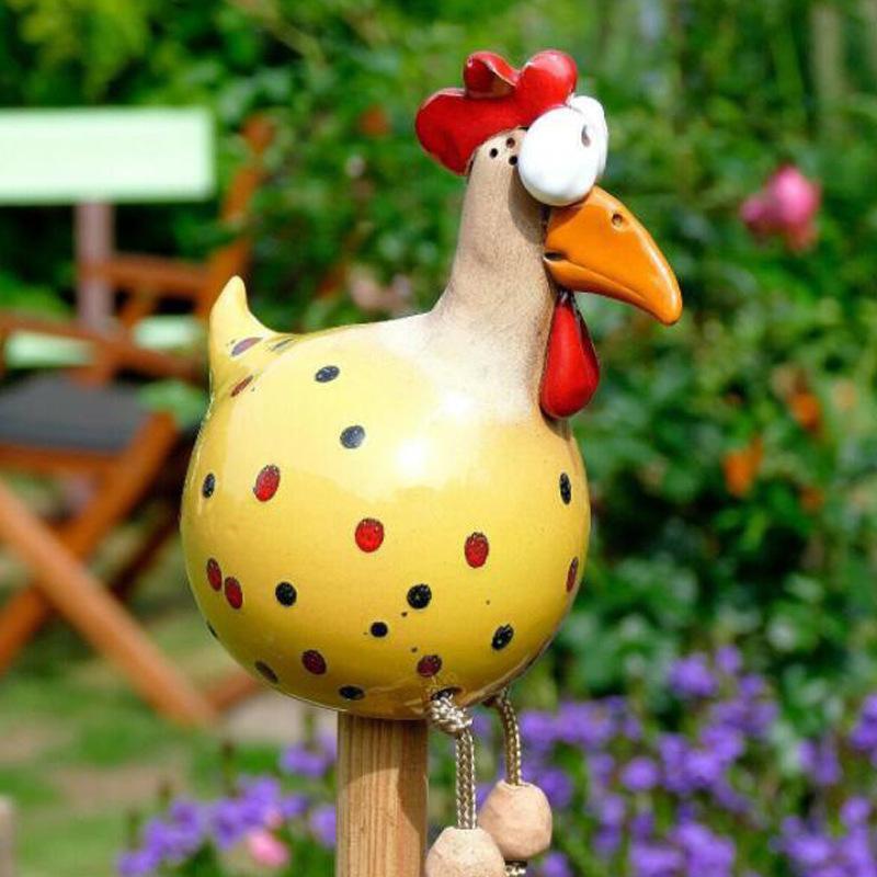 Stor öga kyckling trädgårdsornament