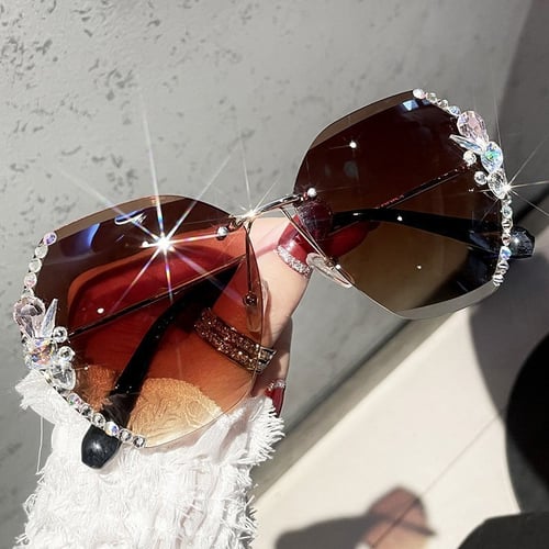 Riva™ - Rimmlösa diamant solglasögon