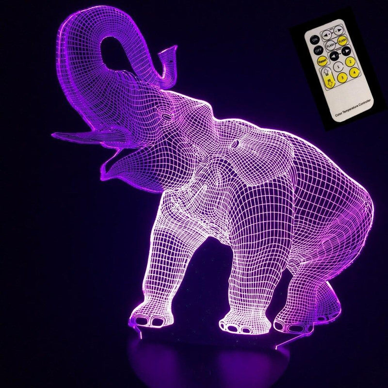 ELEPHANT 3D ILLUSION LAMP