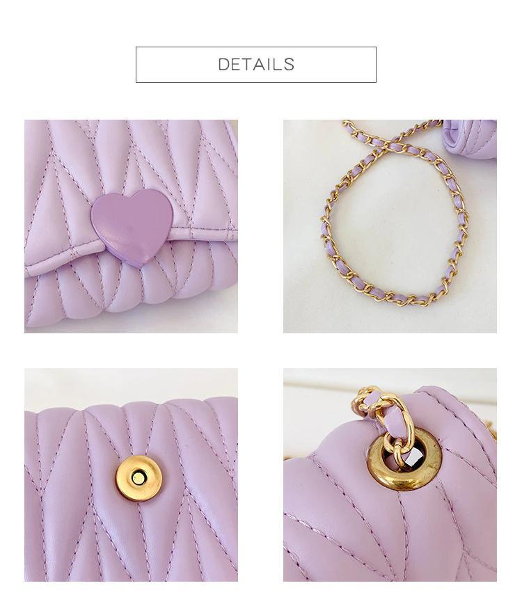 Pastell hjärtan handväska