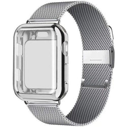 Milanese klockarmband + skyddsfodral för Apple Watch